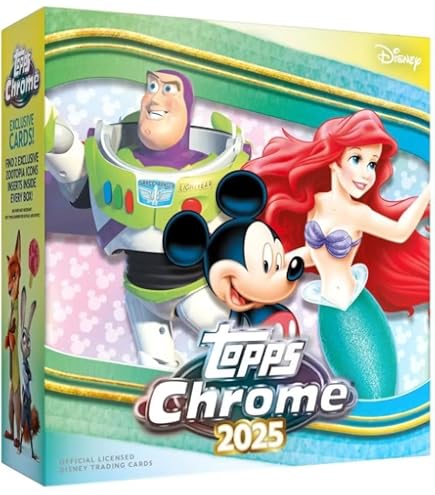 Amazon.com: 2025 Topps Chrome Disney Mega Box Sealed 15 Packs
